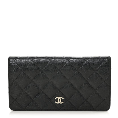 Chanel Caviar Quilted Yen Wallet Black 1 of 9