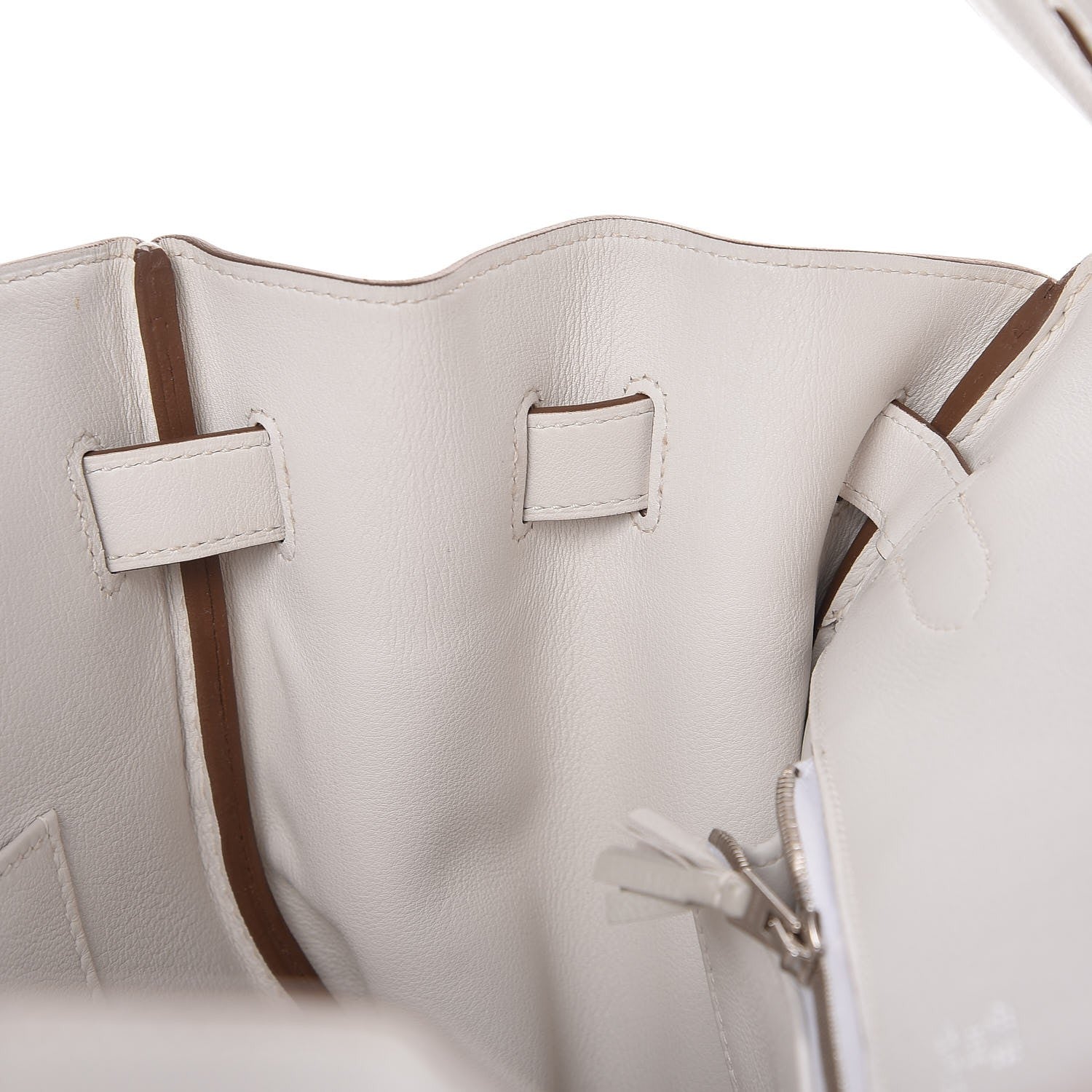 Hermes Swift Ghillies Birkin 35 White Gris Perle 15 of 34