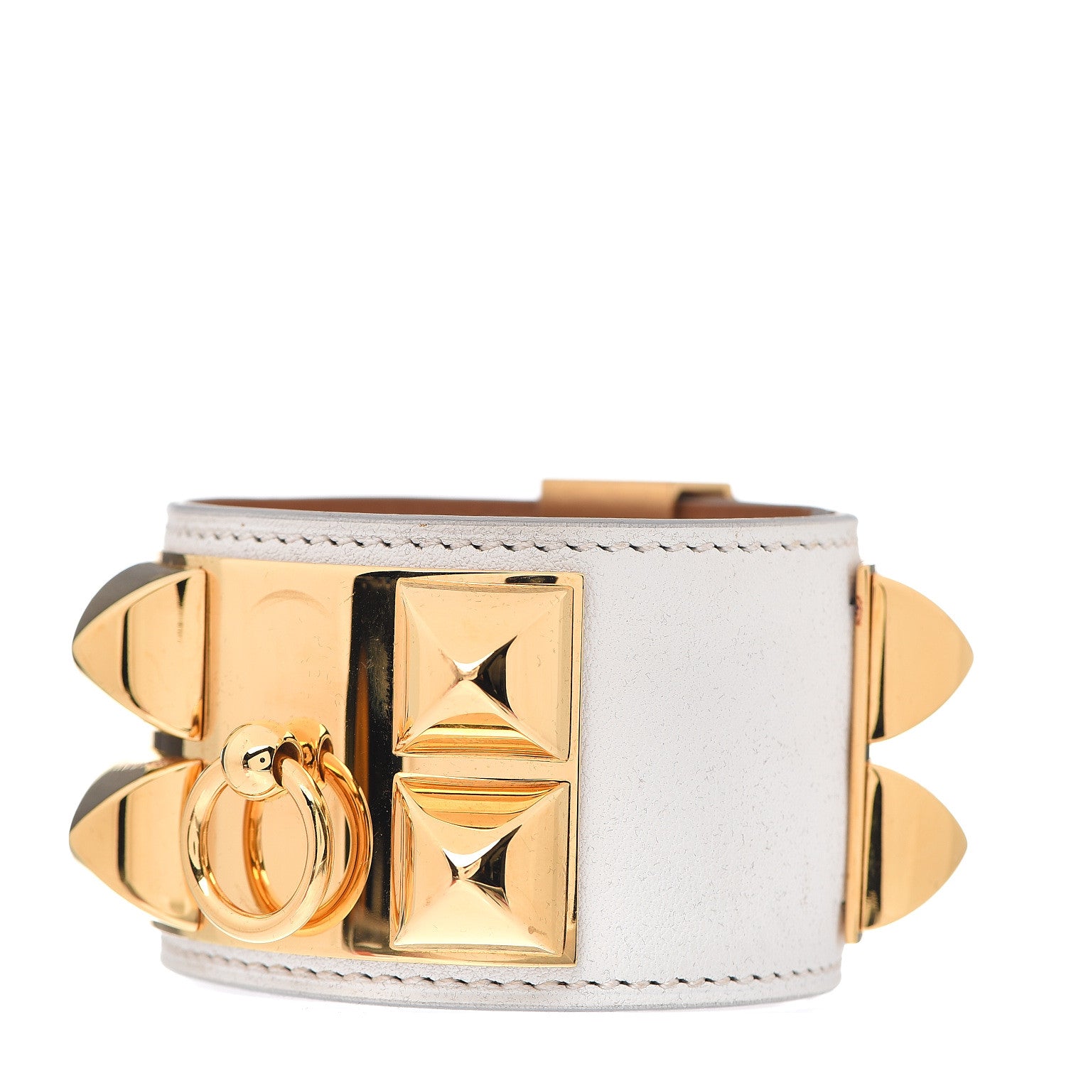 Hermes Swift Collier de Chien CDC Bracelet T2 White 1 of 3