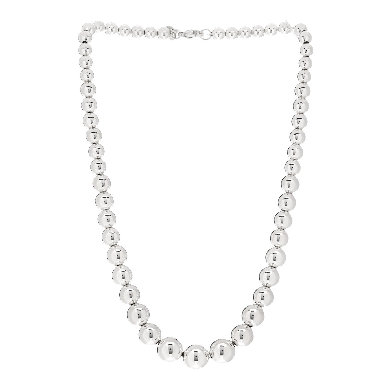 Tiffany Sterling Silver HardWear Graduated Ball Necklace 3 of 5
