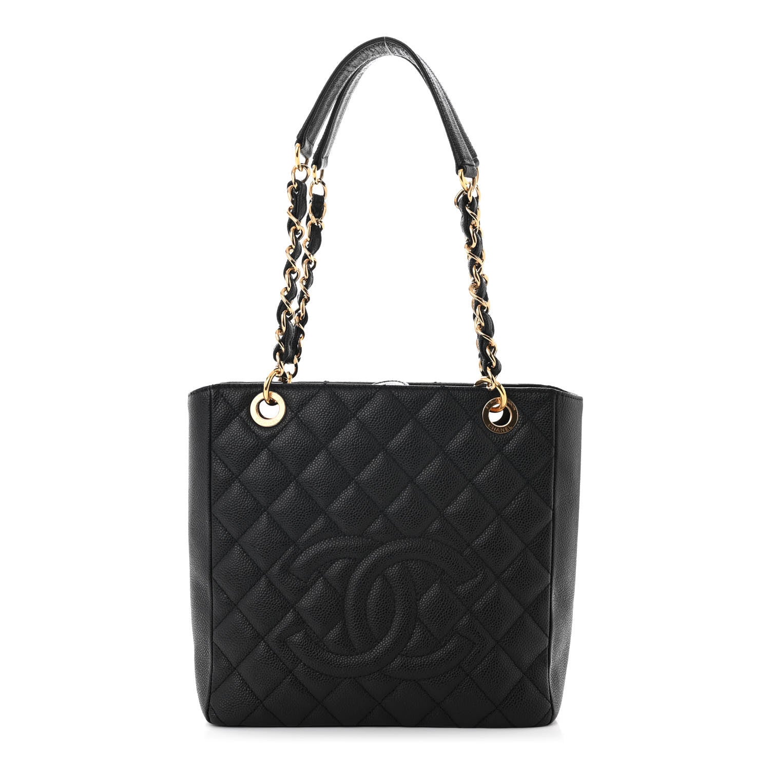 Chanel Caviar Quilted Petit Shopping Tote PST Black 1 of 10