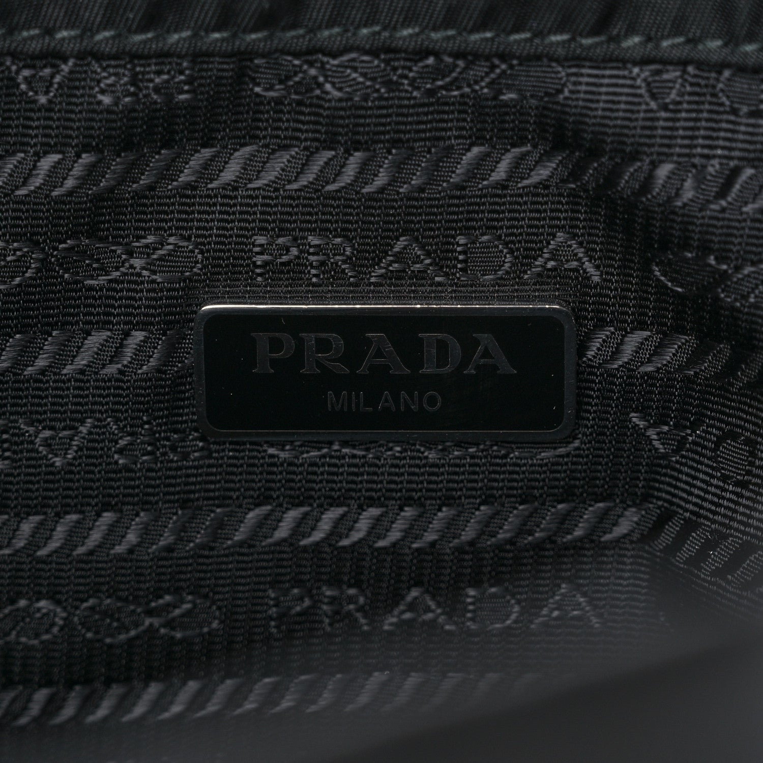 Prada Saffiano Tessuto Nylon Vela Bucket Wristlet Black 6 of 8