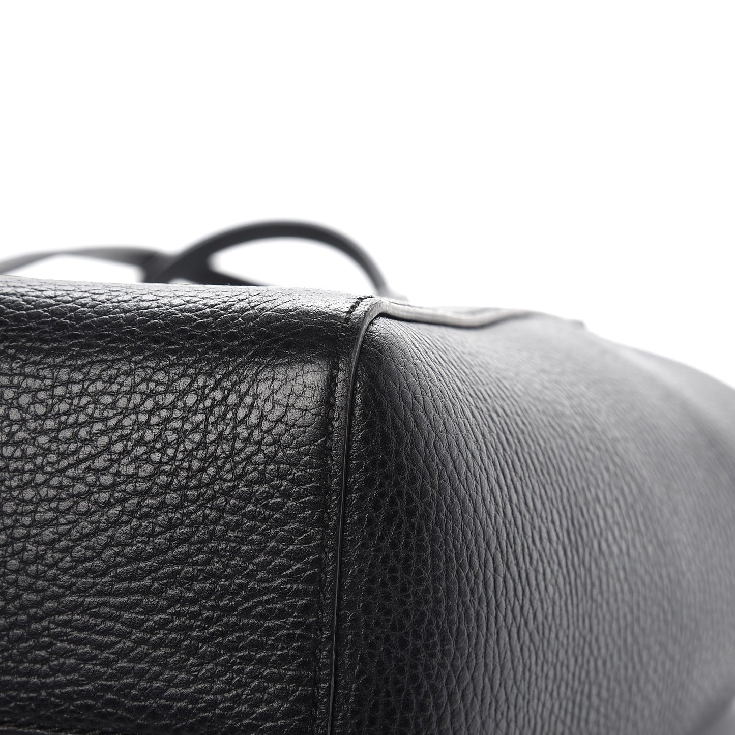 Pebbled Calfskin Small Swing Tote Black