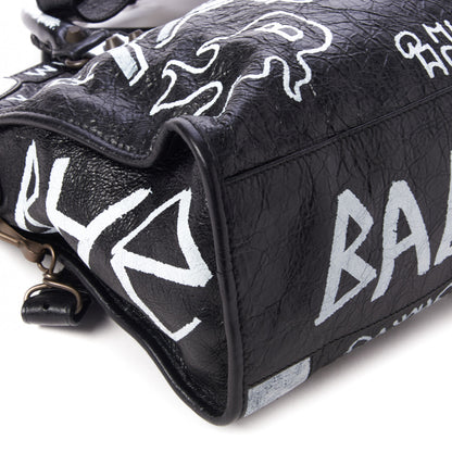 Balenciaga Agneau Arena Graffiti All Over Classic Hardware City Black White 6 of 9