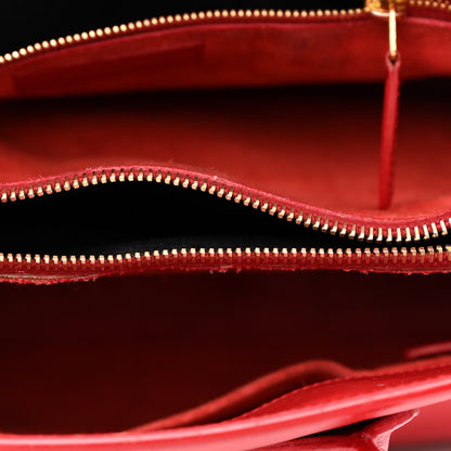Saint Laurent Calfskin Small Sac De Jour Lipstick Red 9 of 19