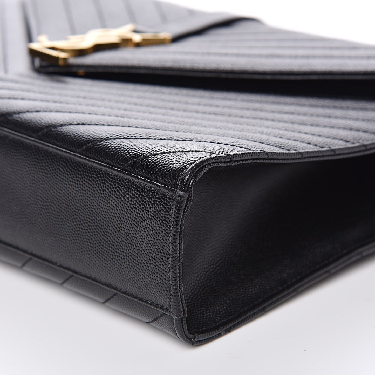 Grain De Poudre Matelasse Chevron Large Monogram Satchel Black