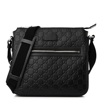 Gucci Guccissima Signature Small Messenger Bag Black 1 of 10