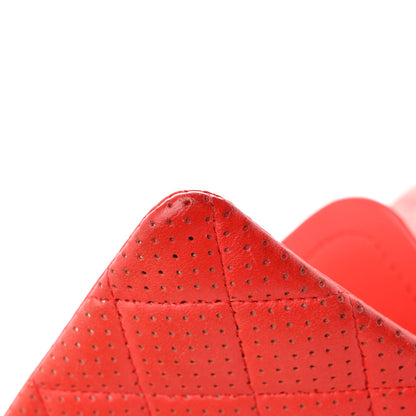 Chanel Lambskin Perforated Medium Double Flap Red 24 of 28