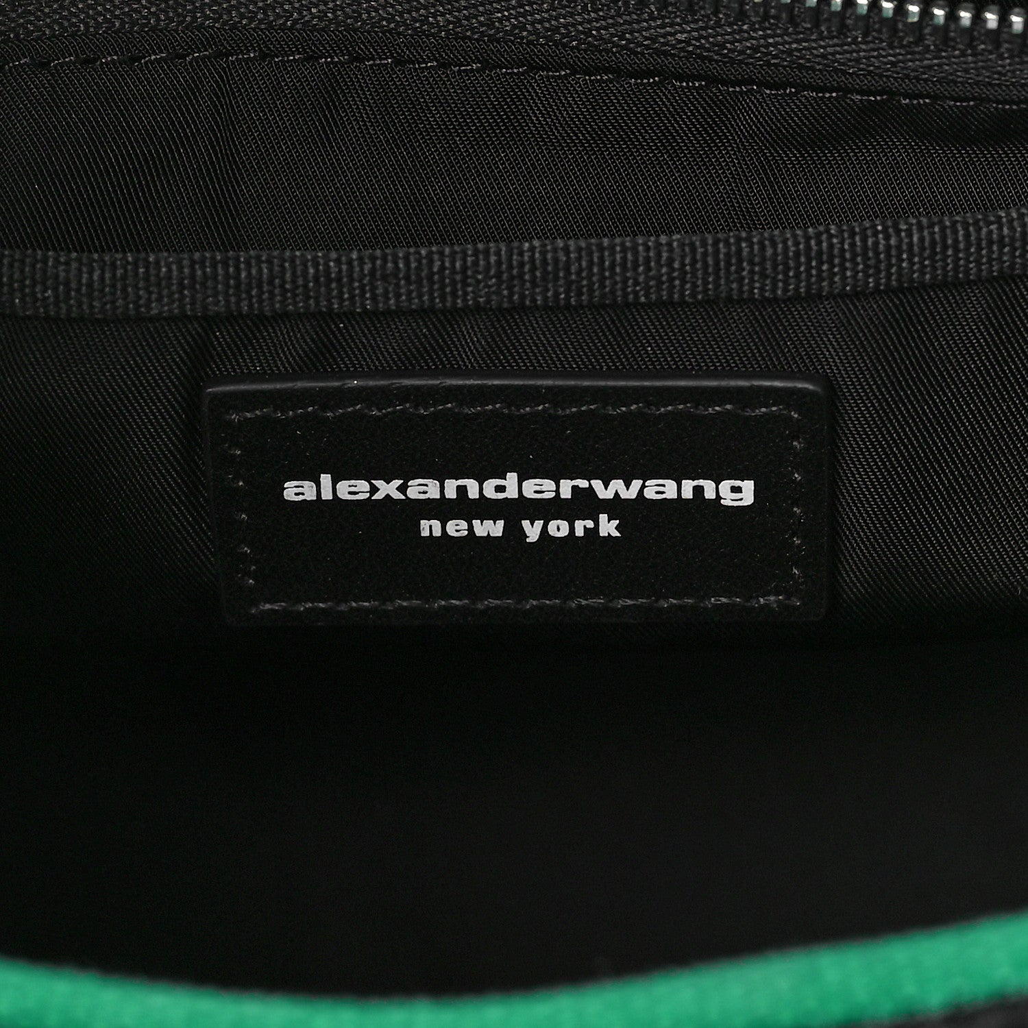 Alexander Wang Mesh Crystal Rhinestone Mini Cruiser Tote Green Silver 6 of 9