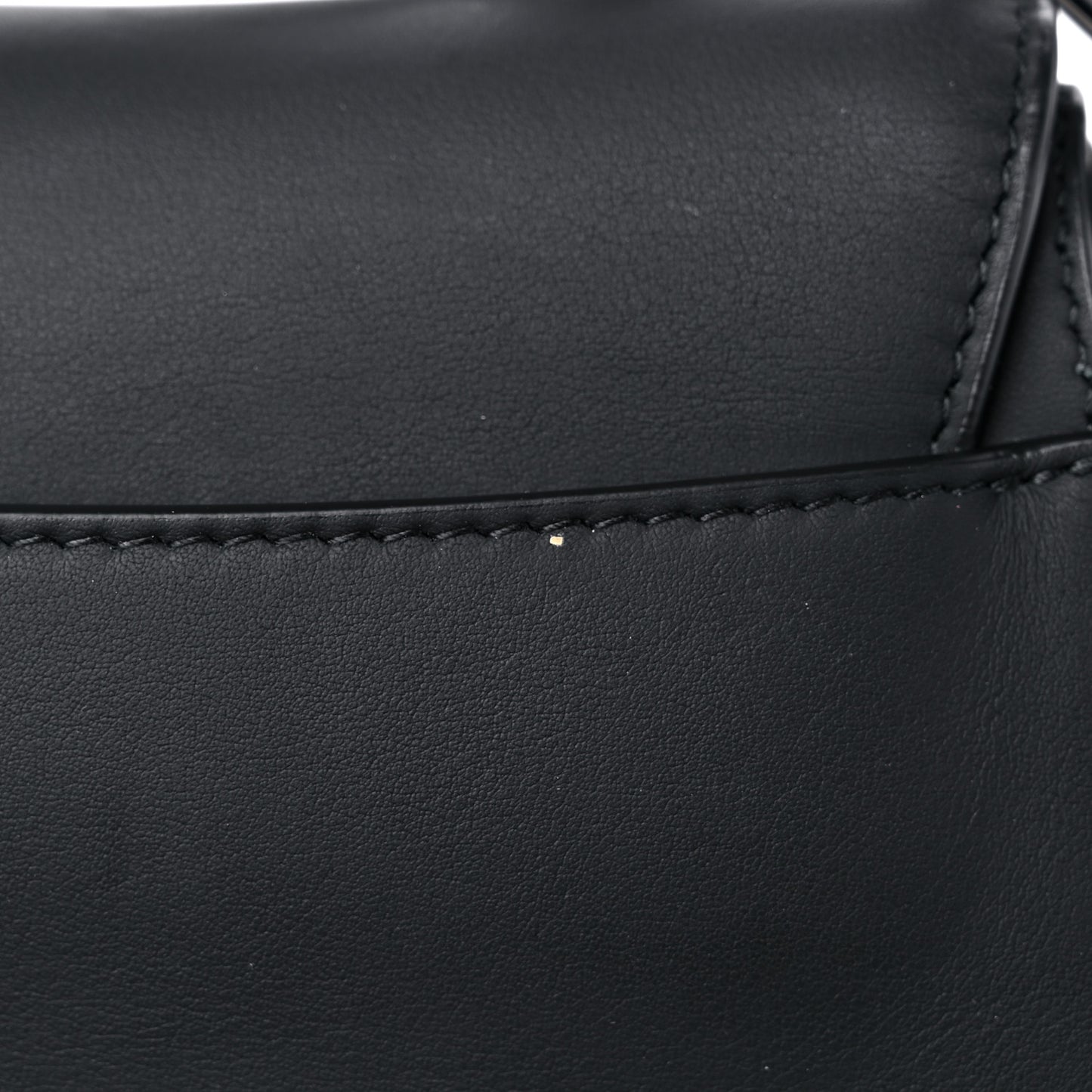 Ultra Matte Calfskin Mini Saddle Bag Black