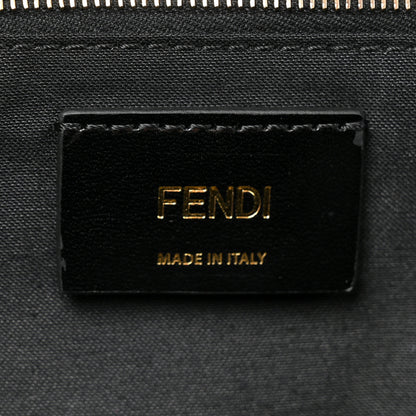 Fendi X FILA Glazed Fabric Vitello Century FF 1974 Mania Belt Bag Black White 6 of 10