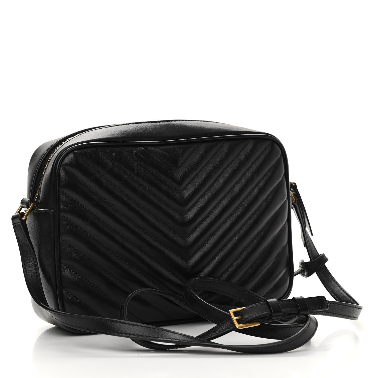 Saint Laurent Calfskin Matelasse Monogram Lou Camera Bag Black 3 of 10