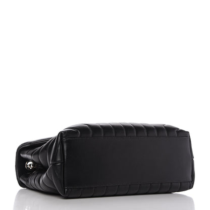 Saint Laurent Calfskin Y Quilted Monogram Medium Loulou Chain Satchel Black 4 of 12
