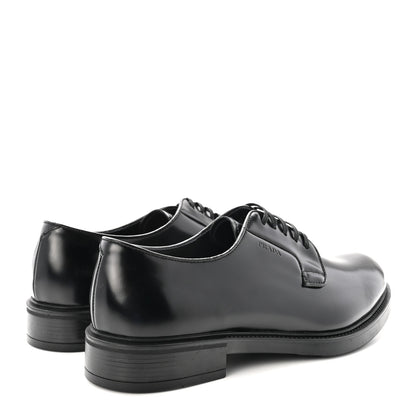 Prada Spazzolato Mens Derby Loafers 9 Black 5 of 9