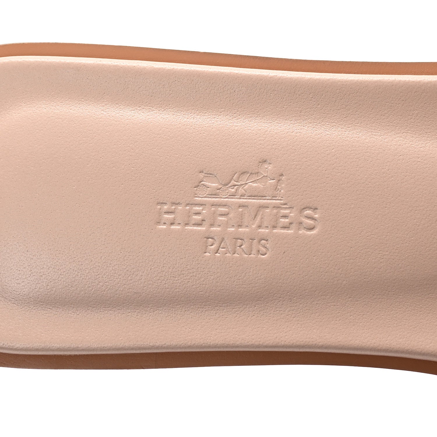 Hermes Box Calfskin Oran Sandals 37.5 Rose Pale 8 of 10
