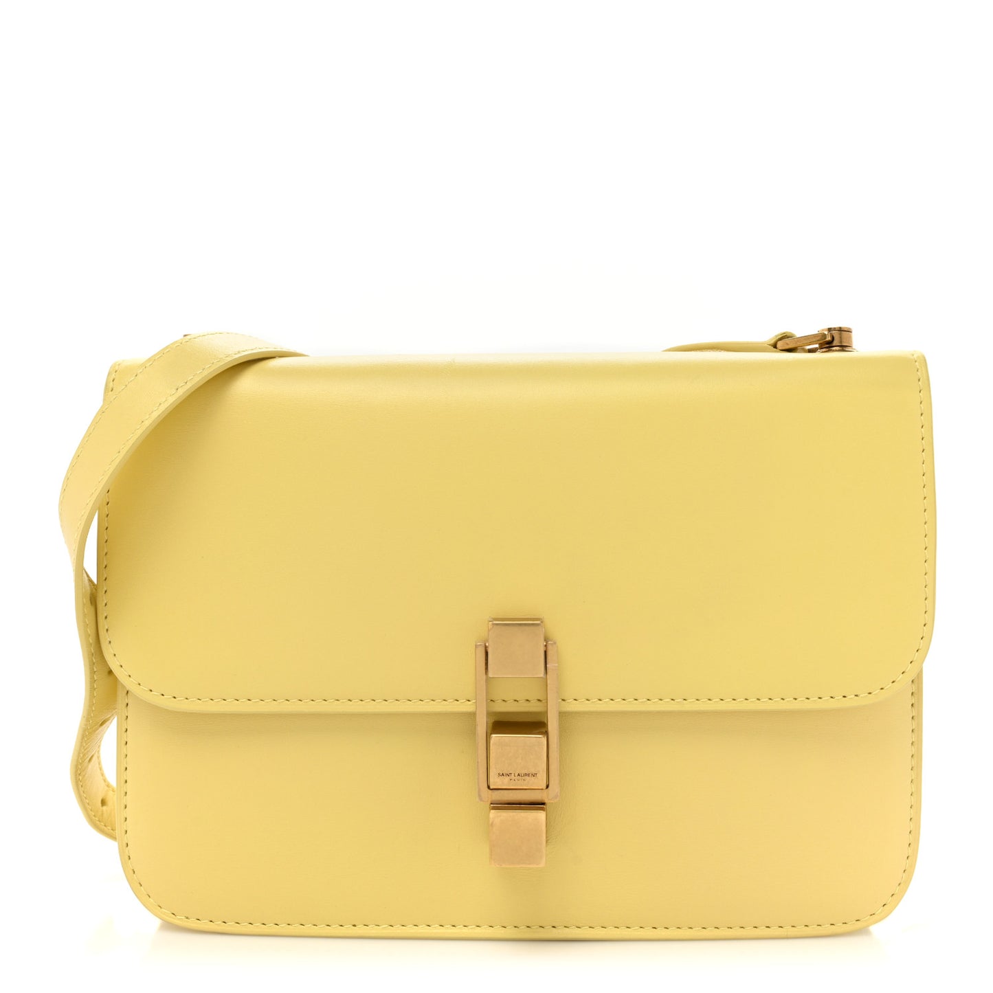 Smooth Calfskin Carre Satchel Paille