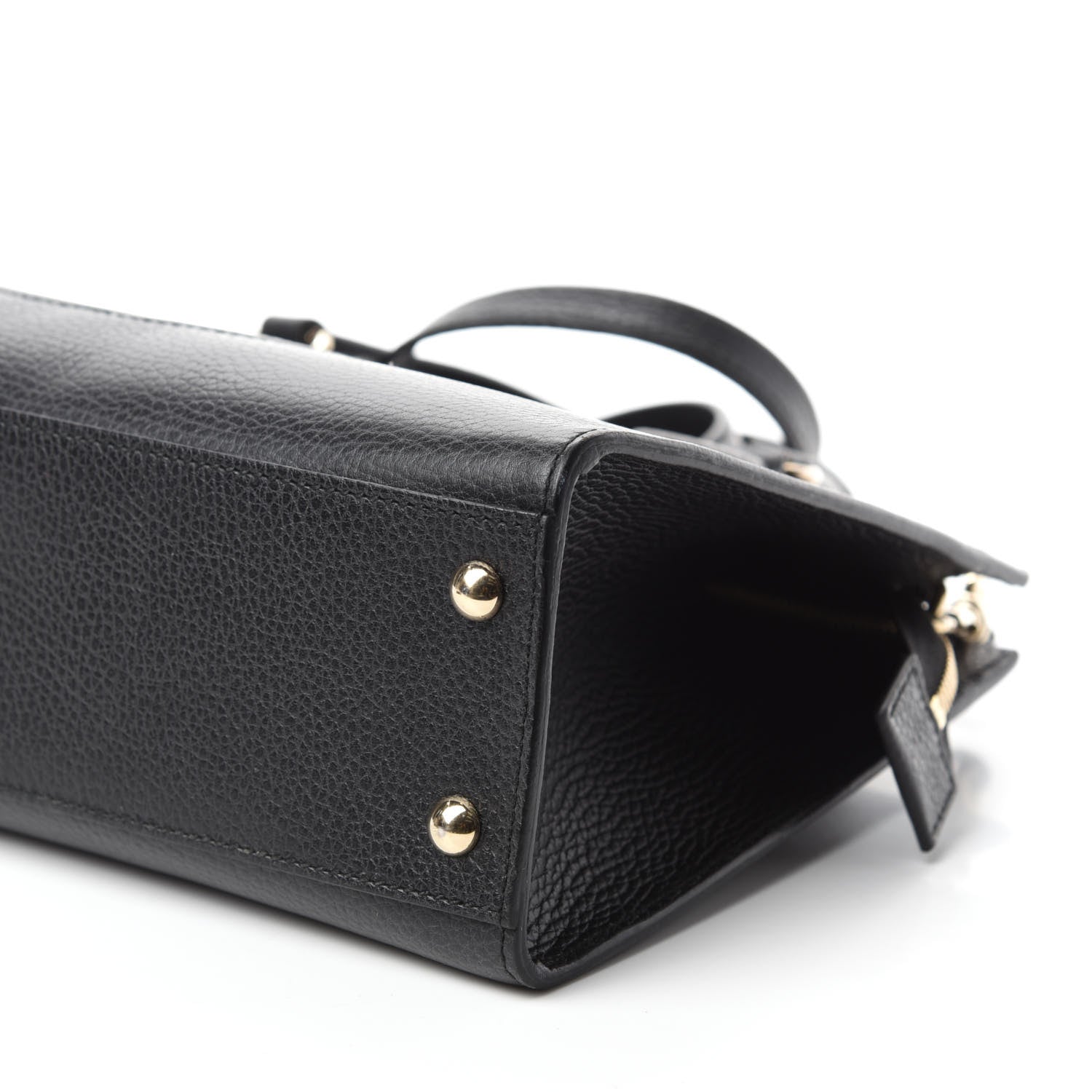 Gucci Pebbled Calfskin Medium Soho Top Handle Satchel Black 7 of 11