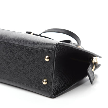 Gucci Pebbled Calfskin Medium Soho Top Handle Satchel Black 7 of 11