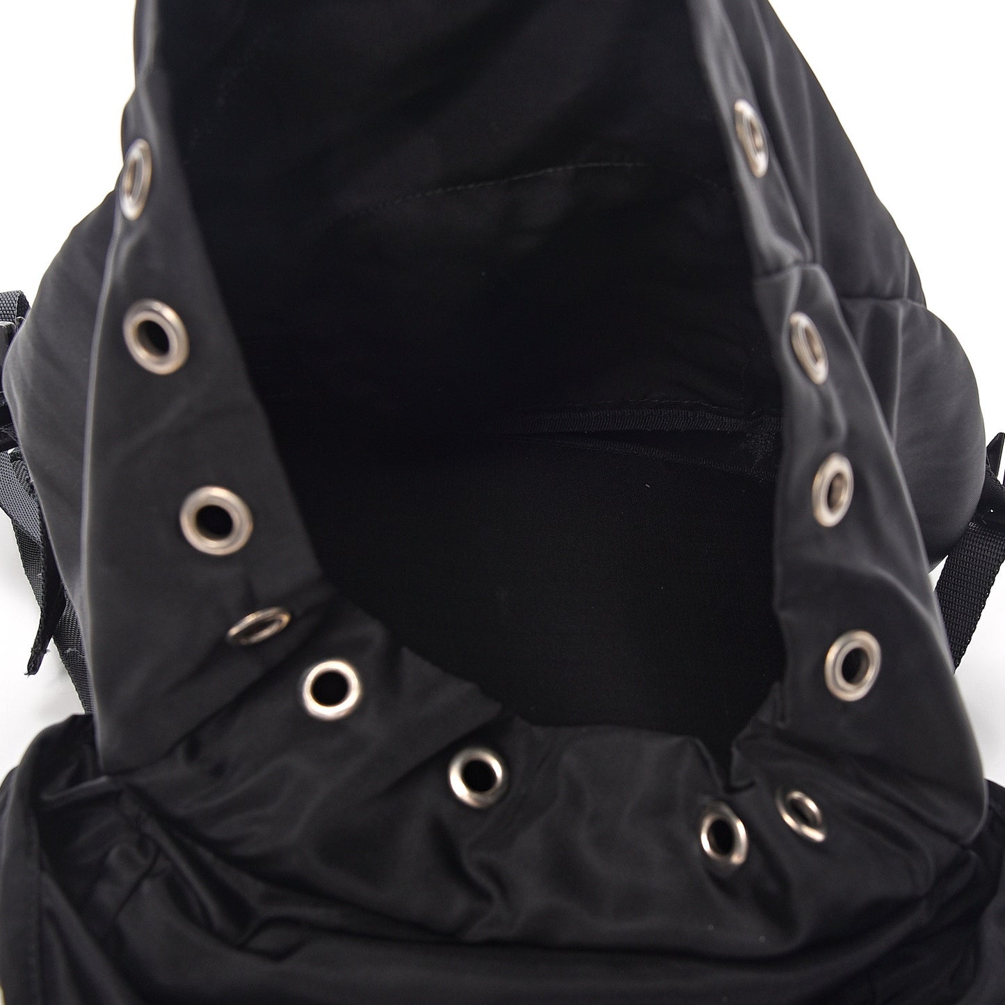 Tessuto Nylon Vela Small Double Buckle Backpack Black