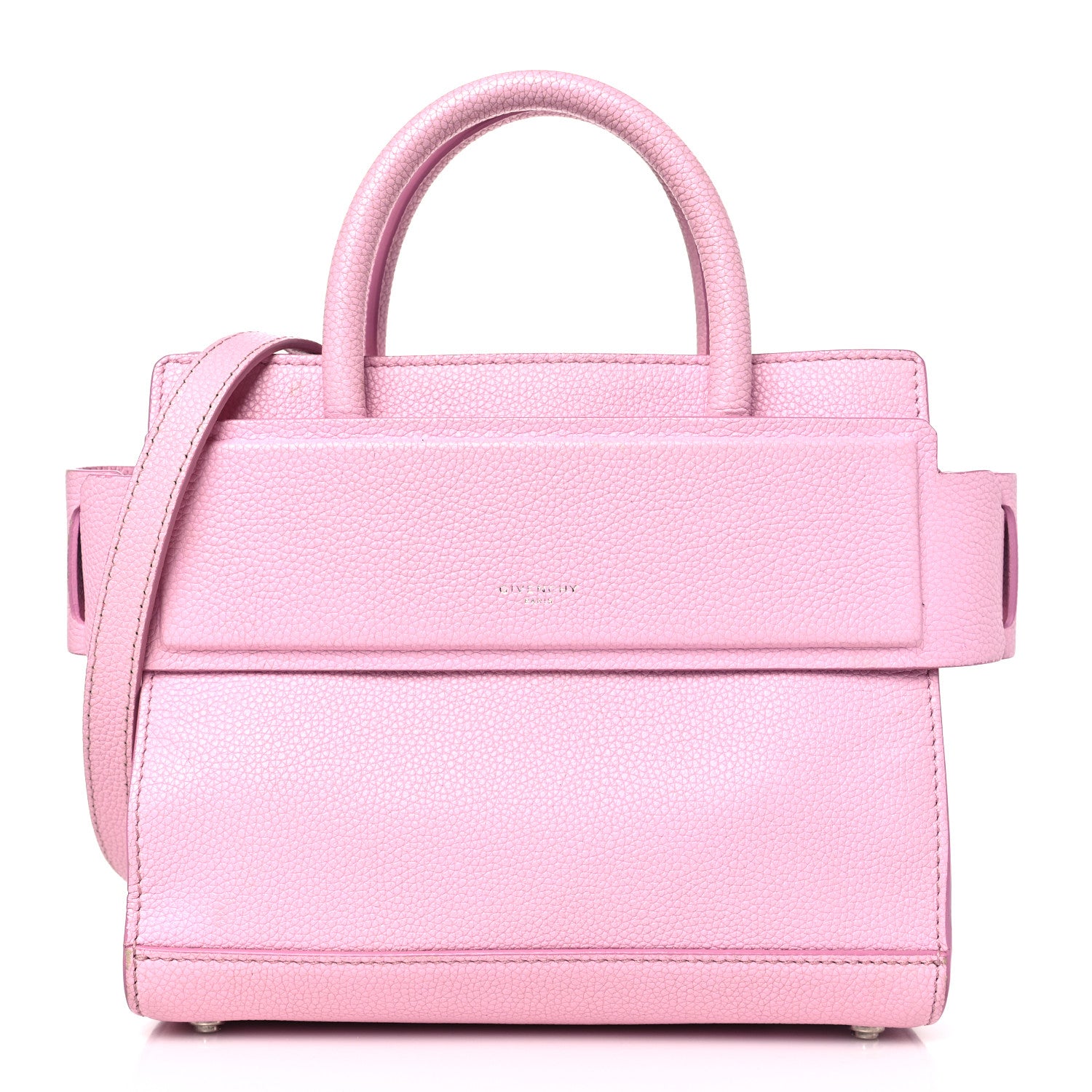 Givenchy Grained Calfskin Mini Horizon Satchel Bright Pink 1 of 12