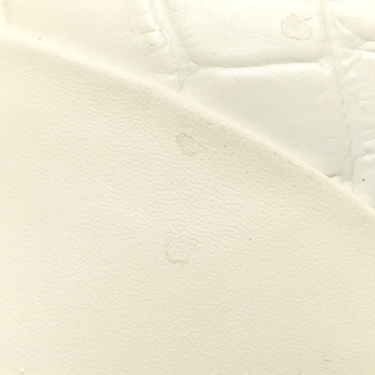 Louis Vuitton Calfskin Crocodile Embossed Frontrow Sneakers 38 White 12 of 13