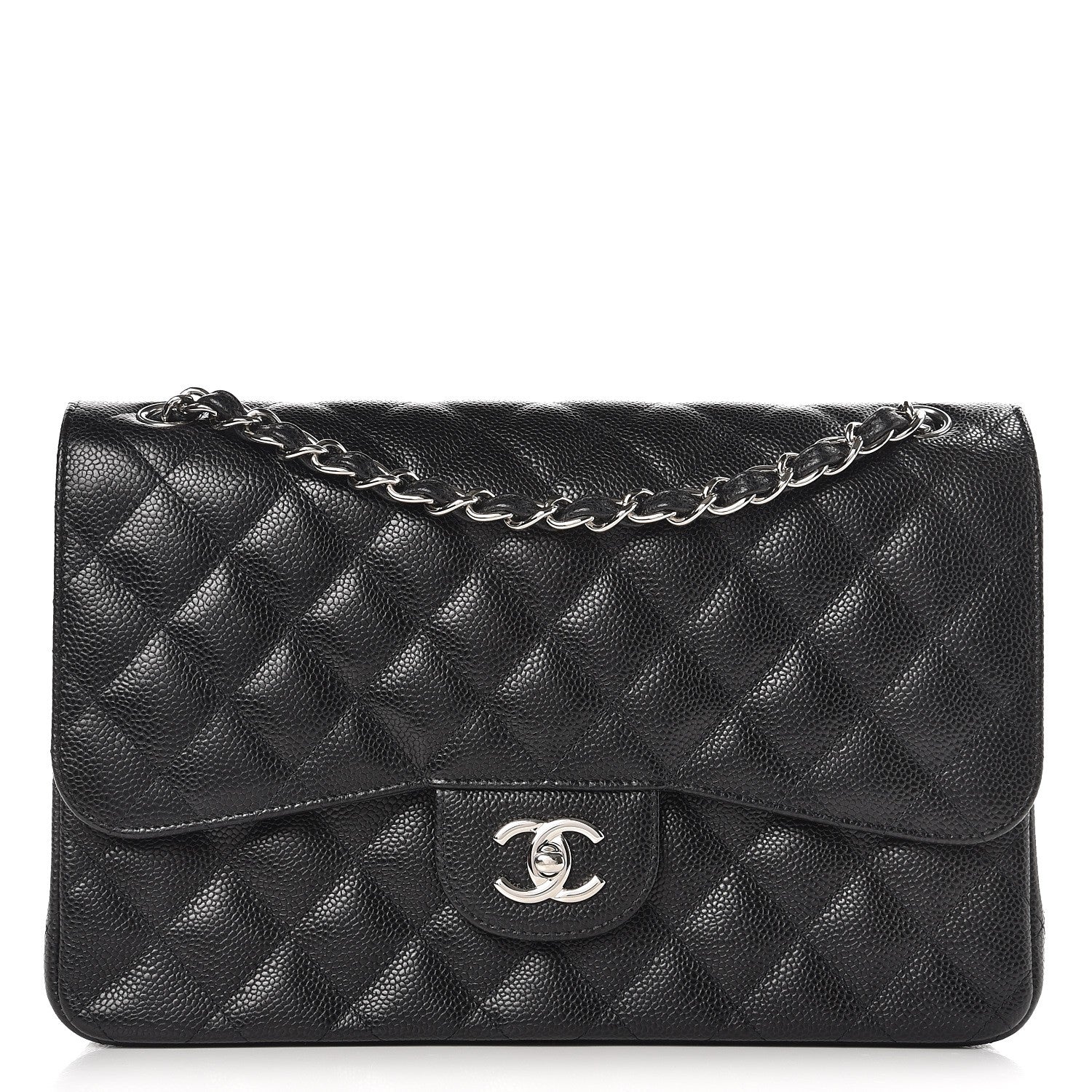 Chanel Caviar Quilted Jumbo Double Flap Black 1 of 12