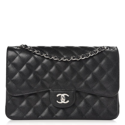 Chanel Caviar Quilted Jumbo Double Flap Black 1 of 12