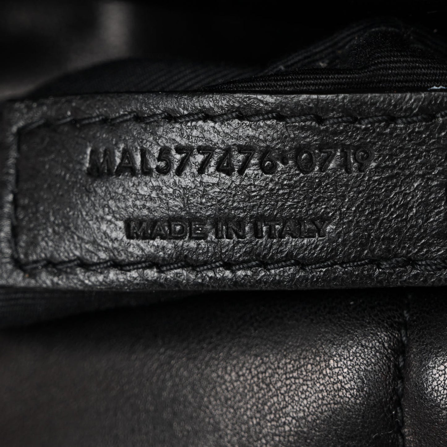 Lambskin Quilted Small Loulou Puffer Monogram Chain Satchel Black