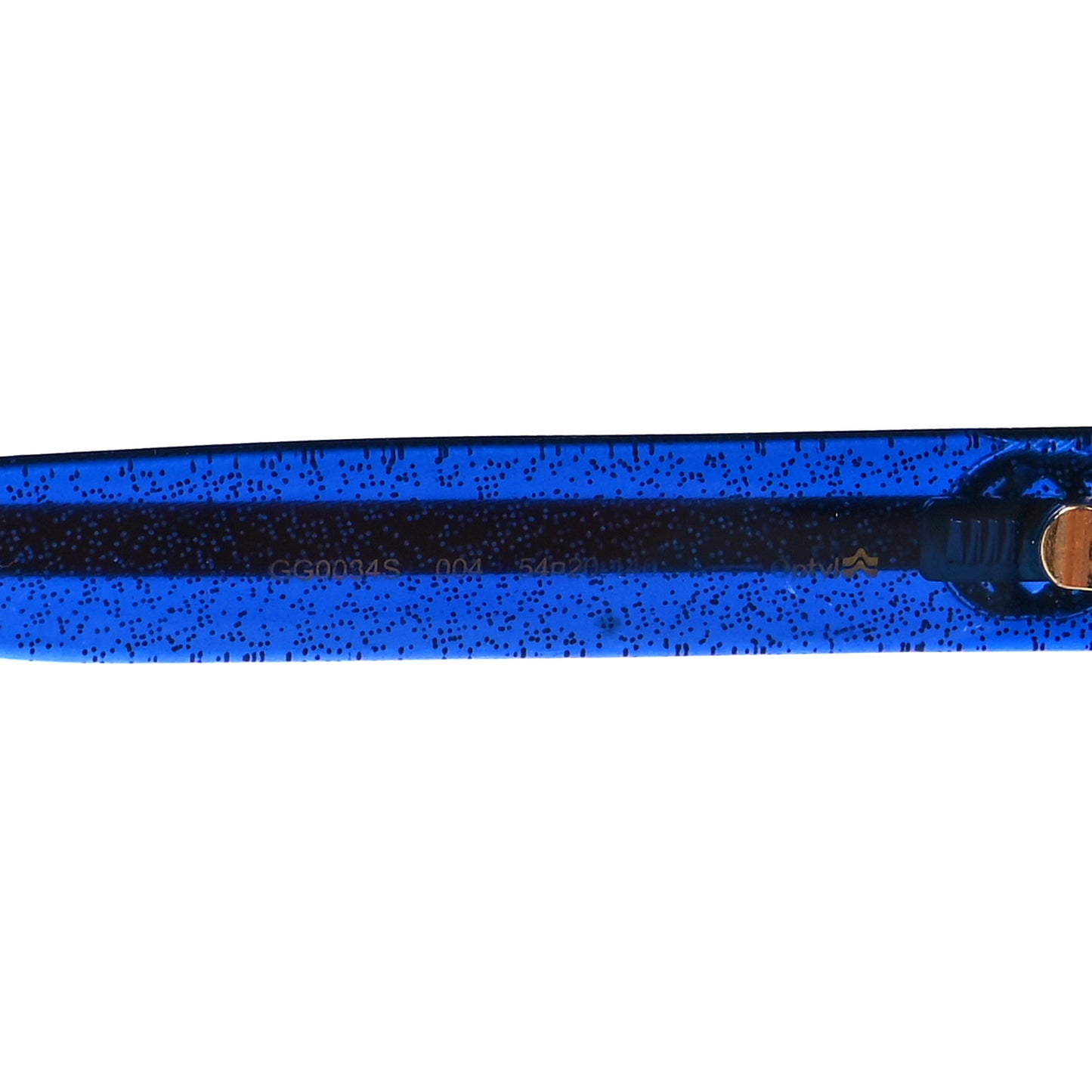 Square Frame Glitter Sunglasses GG0034SA Tortoise Blue