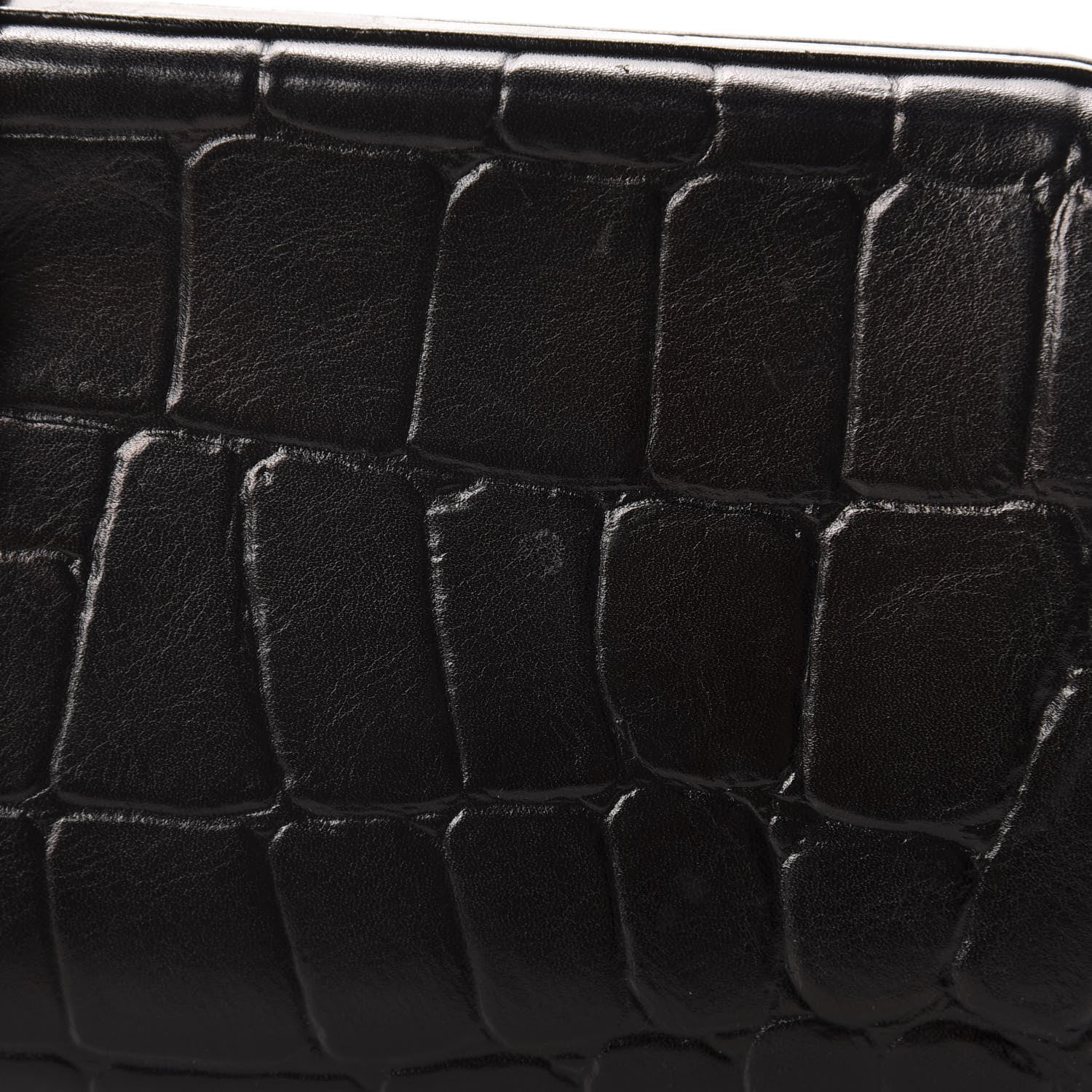 Mulberry Crocodile Embossed Calfskin Frame Clutch Black 9 of 13