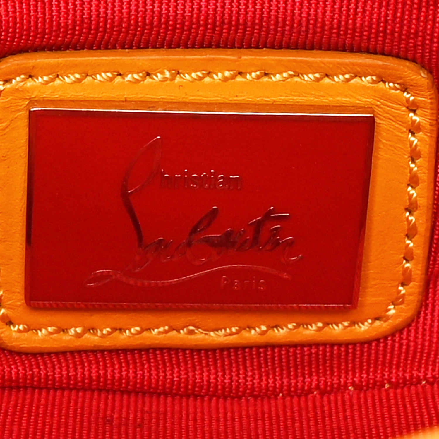 Christian Louboutin Calfskin Spiked Sweety Charity Crossbody Bag Yellow 6 of 11