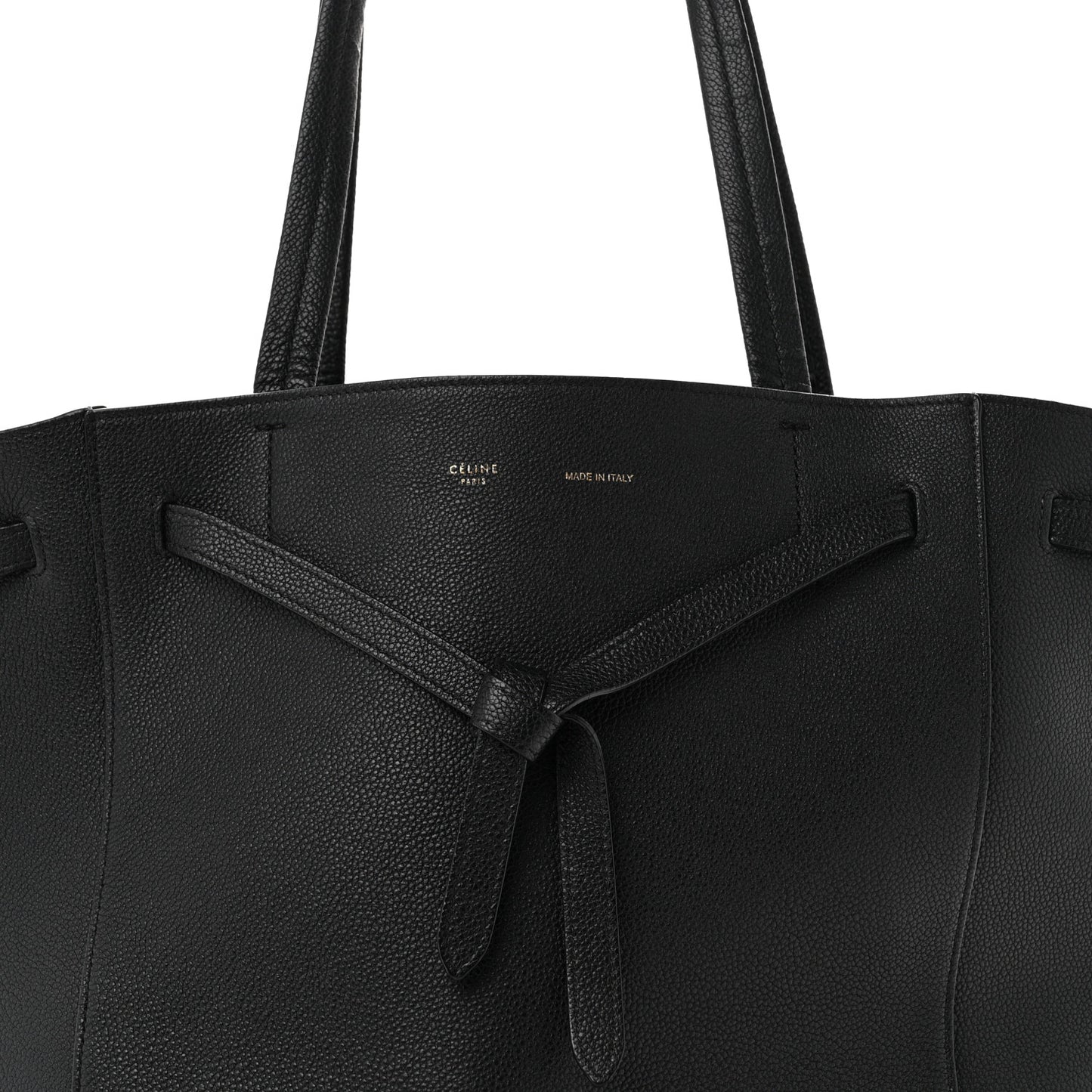Soft Grained Calfskin Small Belt Cabas Phantom Black