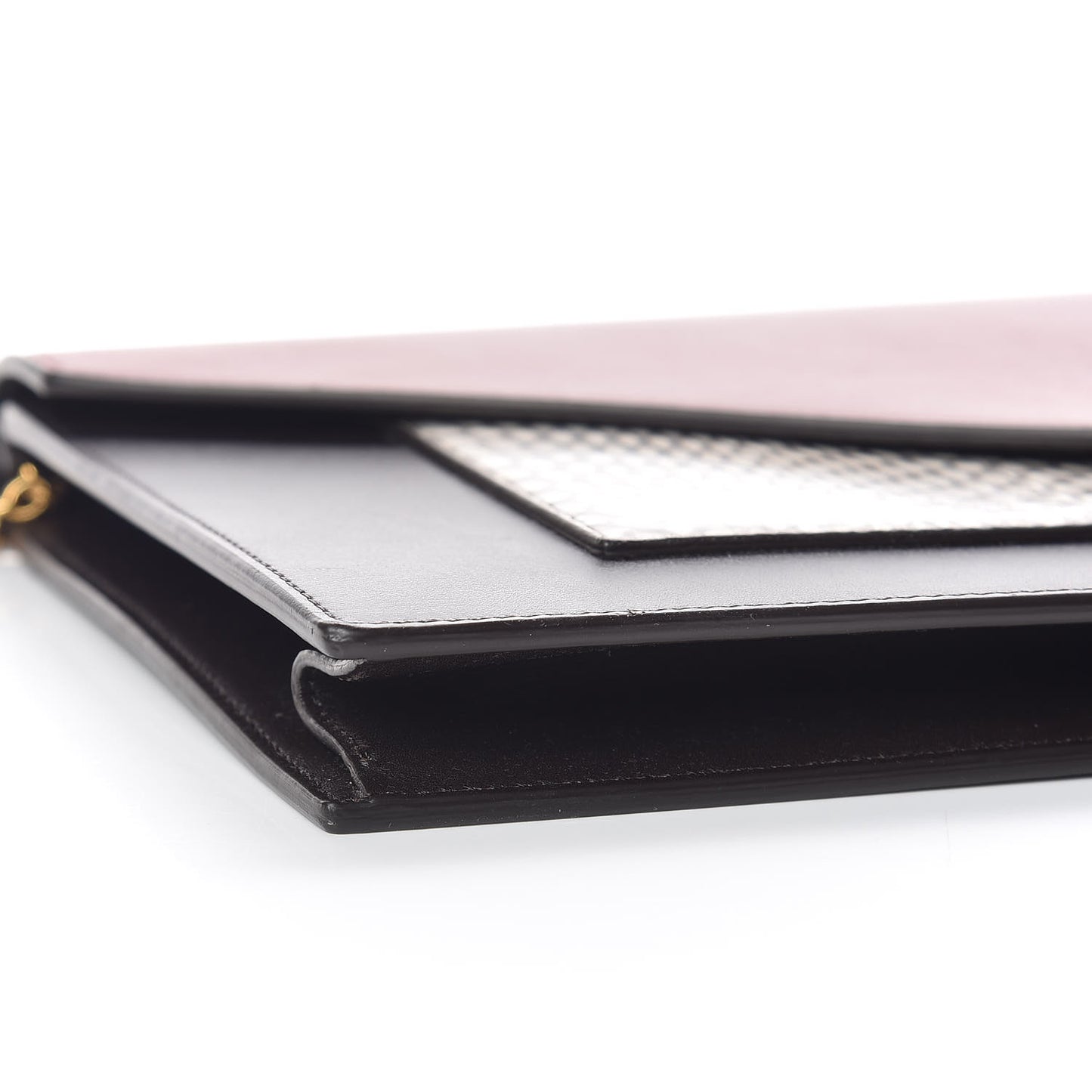 Cobra Shiny Calfskin Clutch On A Chain