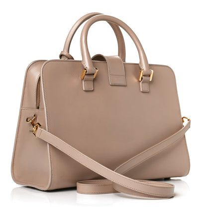 Saint Laurent Calfskin Small Monogram Cabas Dark Beige 4 of 12