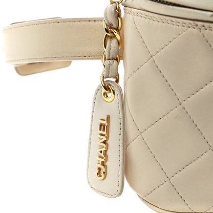 Chanel Lambskin Quilted Waist Belt Bag Beige 10 of 14