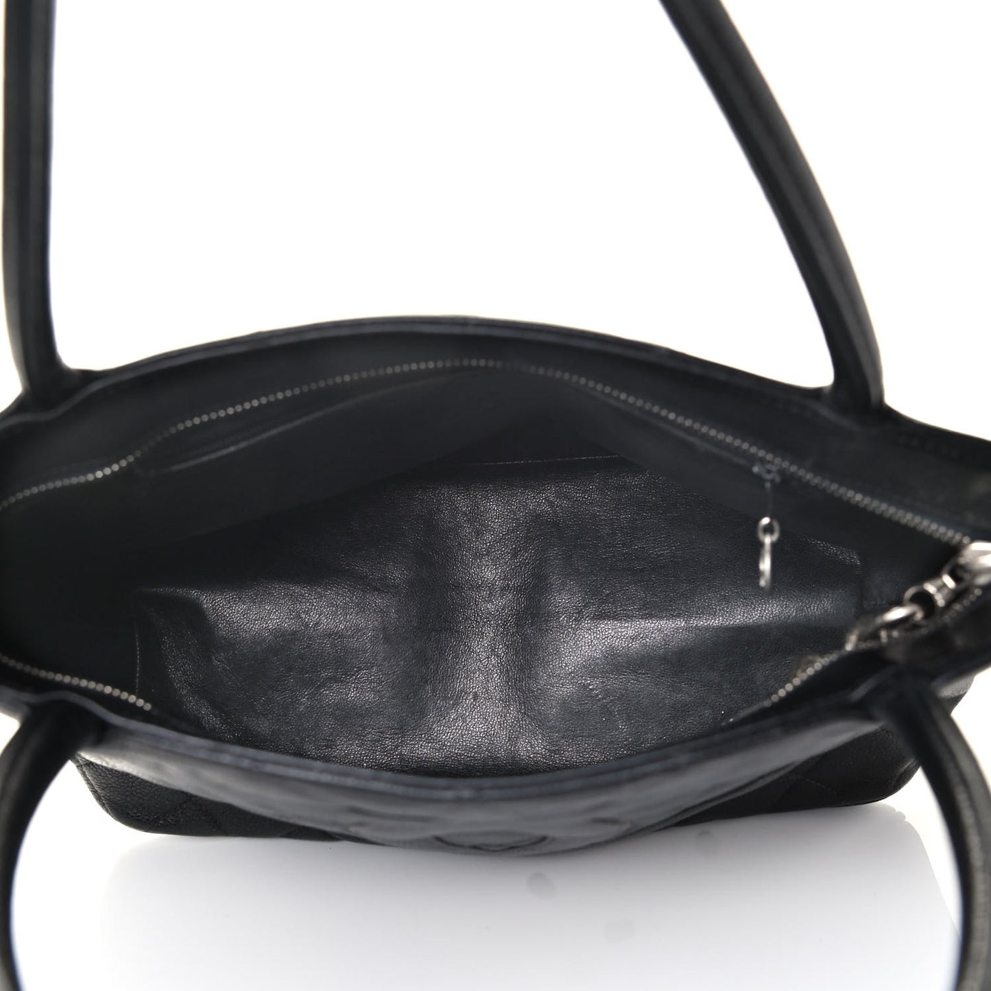 Caviar Quilted Medallion Tote Black