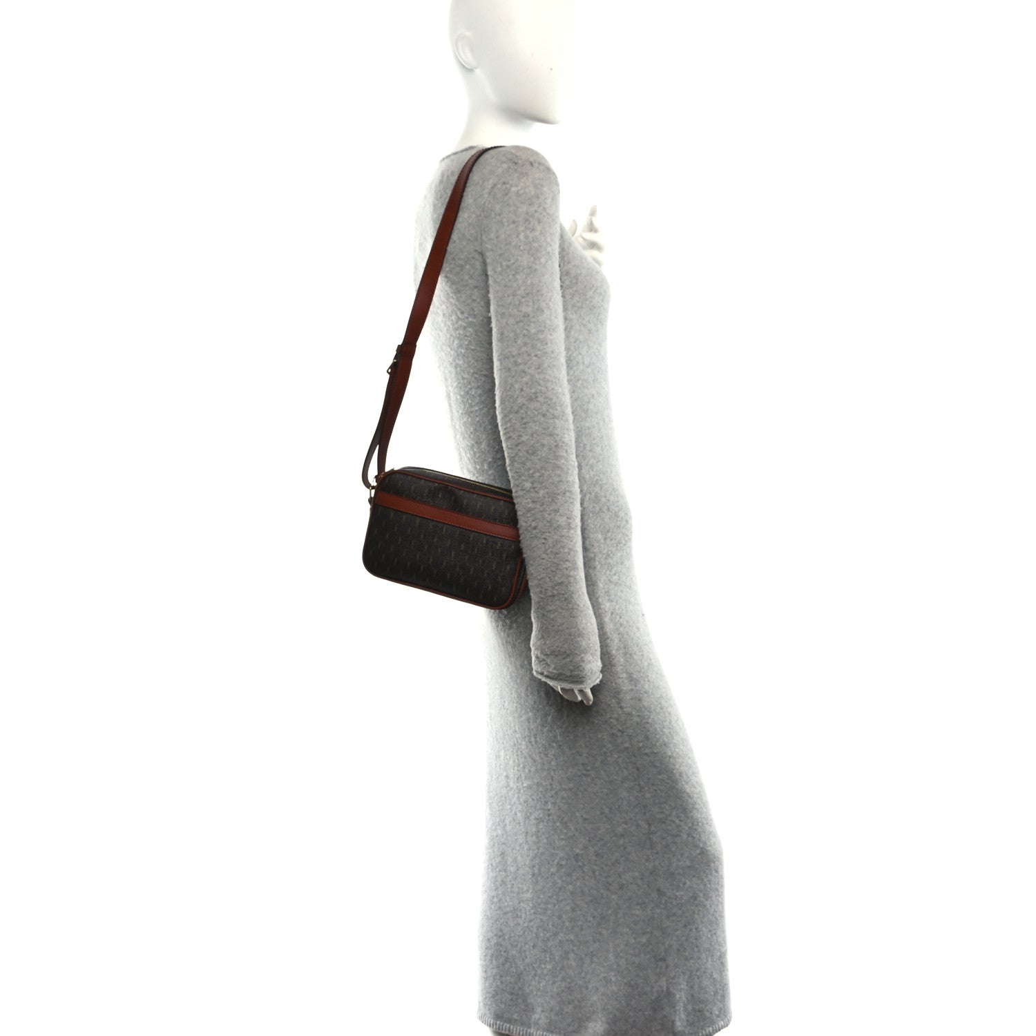 Saint Laurent Canvas Smooth Calfskin Le Monogramme Camera Bag Chestnut 2 of 10