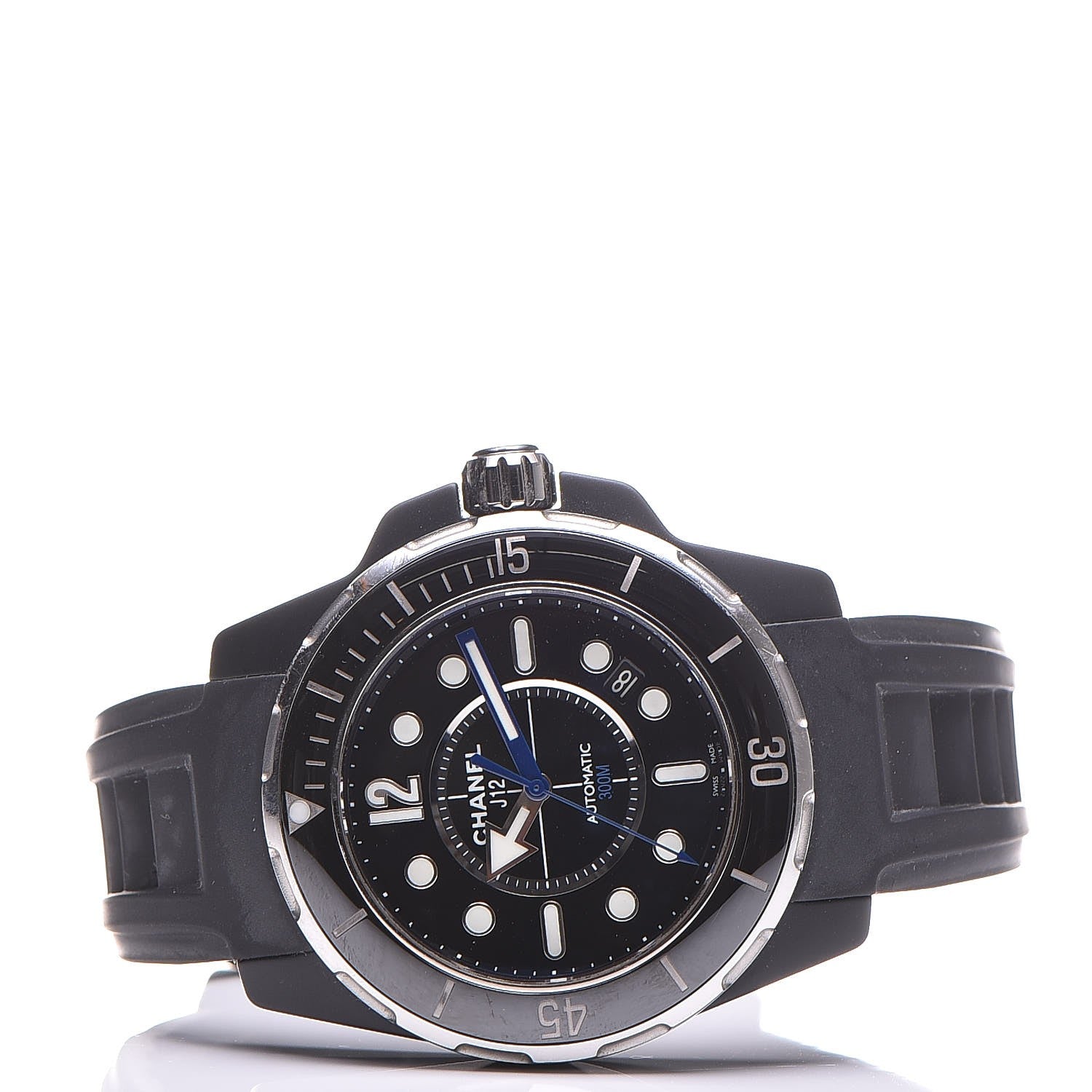Chanel Stainless Steel Ceramic Rubber 41mm J12 Marine Automatic Watch Black 3 of 10
