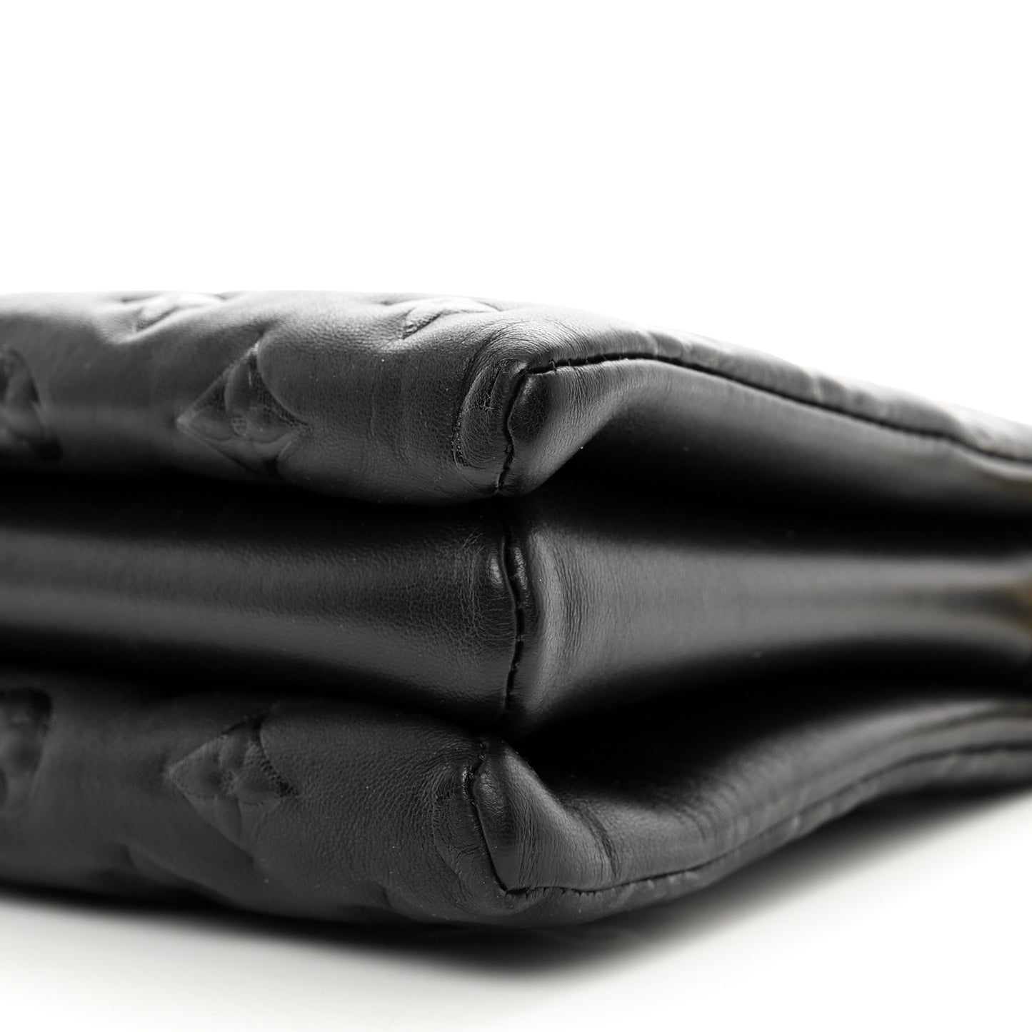 Lambskin Embossed Monogram Coussin PM Black