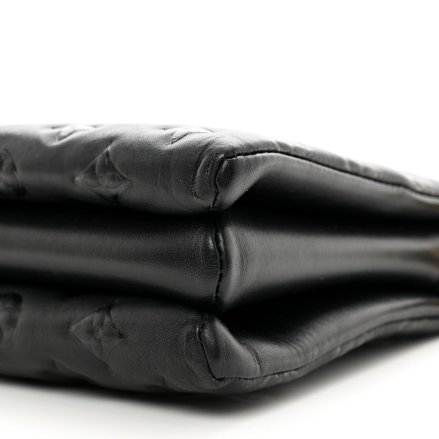 Louis Vuitton Lambskin Embossed Monogram Coussin PM Black 9 of 10