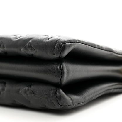 Louis Vuitton Lambskin Embossed Monogram Coussin PM Black 9 of 10