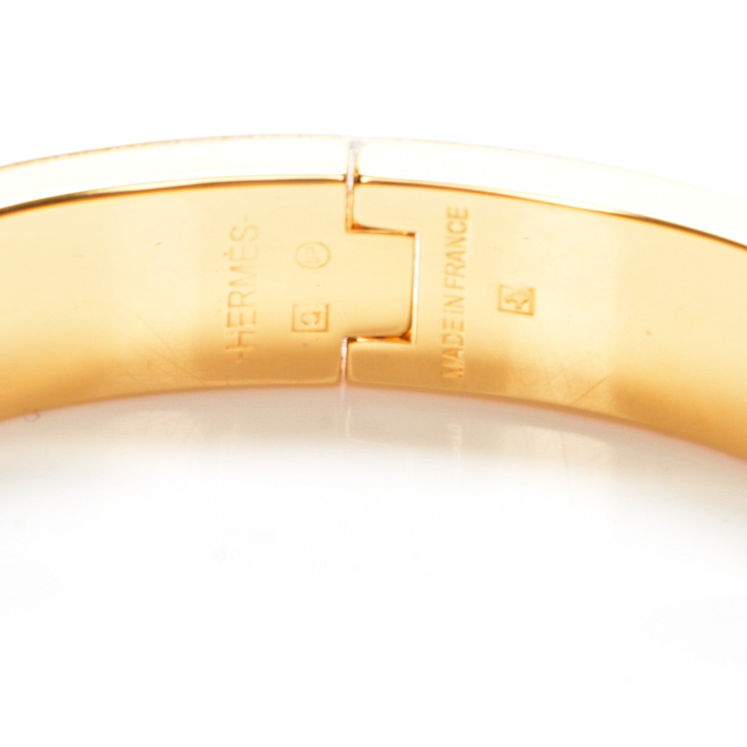 Hermes Enamel Clic Clac H Narrow Bracelet PM Brique 4 of 4