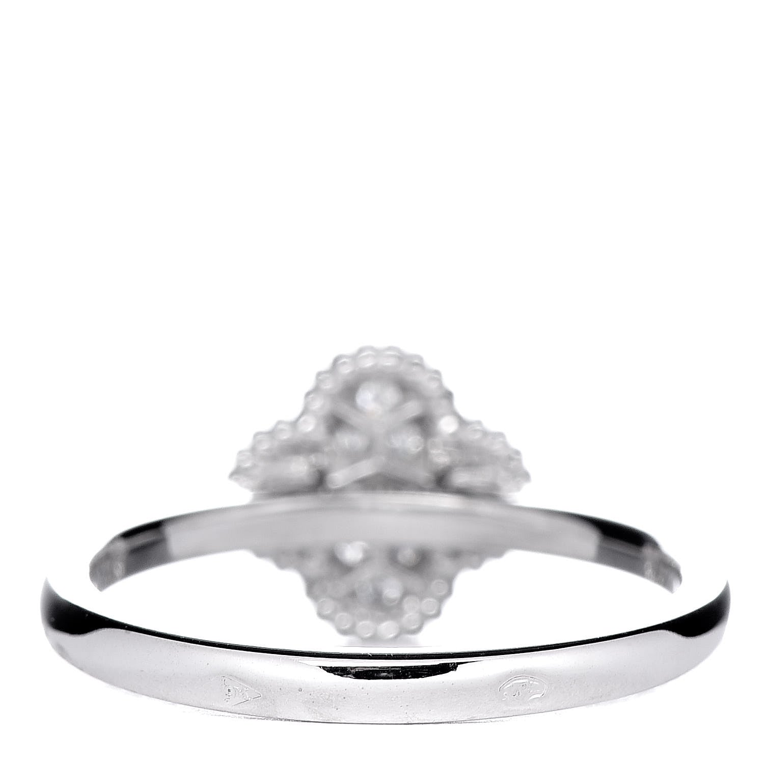 Van Cleef & Arpels 18K White Gold Diamond Sweet Alhambra Ring 53 6.5 4 of 7