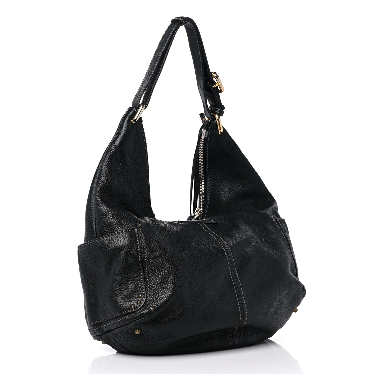 Calfskin Paddington Hobo Black