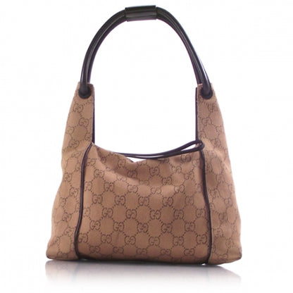 Gucci Monogram Hobo Handbag Beige 1 of 12