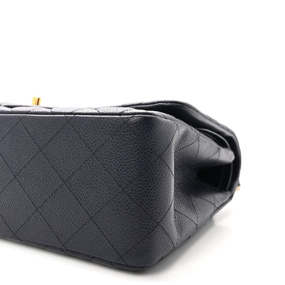 Chanel Caviar Quilted Jumbo Double Flap Navy Blue 10 of 10