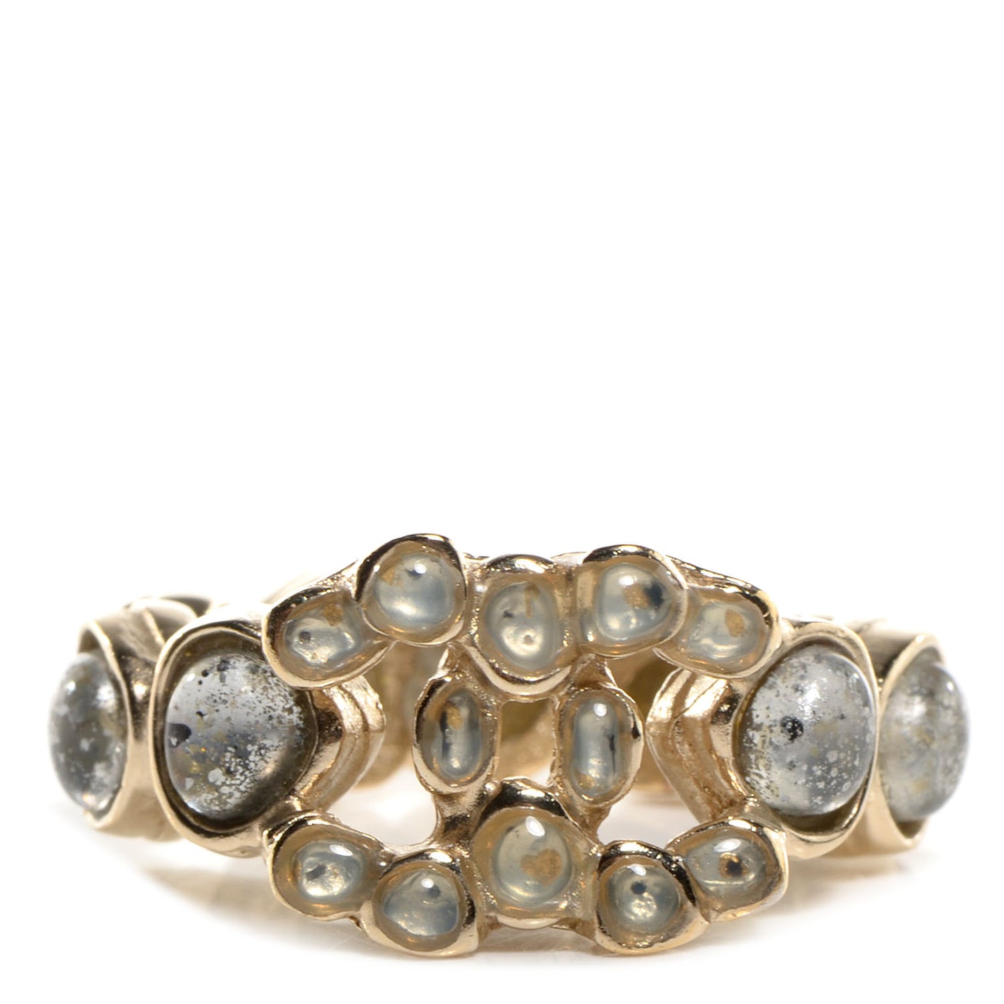 Poured Glass CC Ring 6 Gold