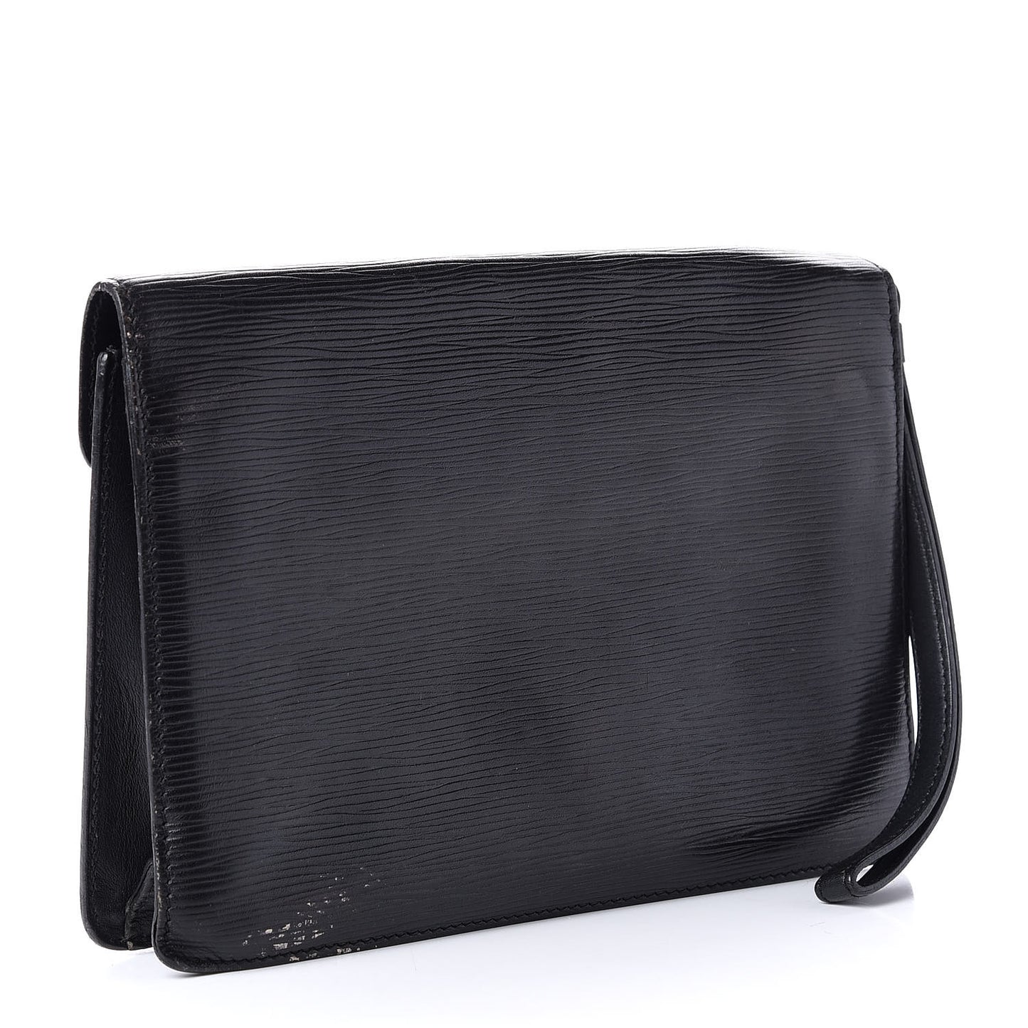 Epi Pochette Sellier Dragonne Clutch Black