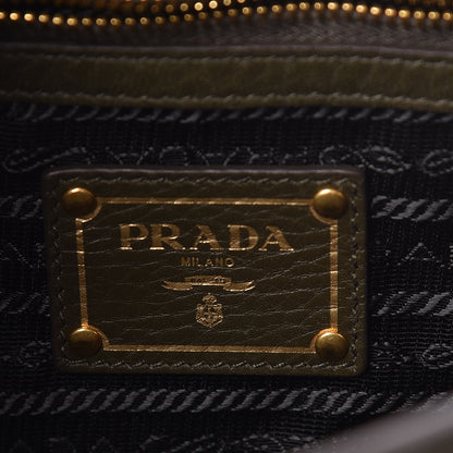 Prada Vitello Daino Messenger Bag Militare 6 of 13
