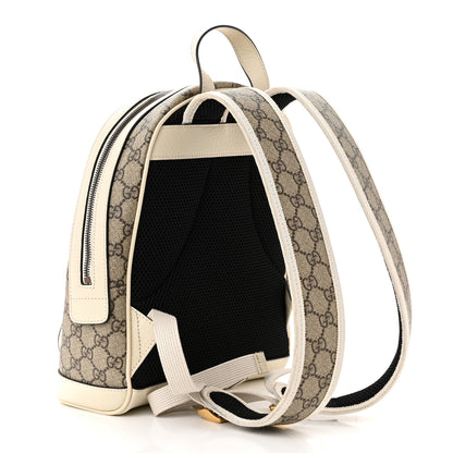 Gucci GG Supreme Monogram Textured Calfskin Web Small Ophidia Day Backpack Beige Ebony Mystic White 3 of 10